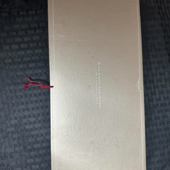 Pottery Barn Black & White Bone Servers